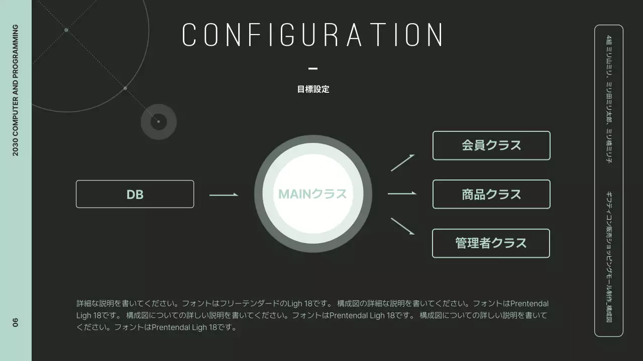 黒 モダン コンピュータ 企画書 プレゼンテーション