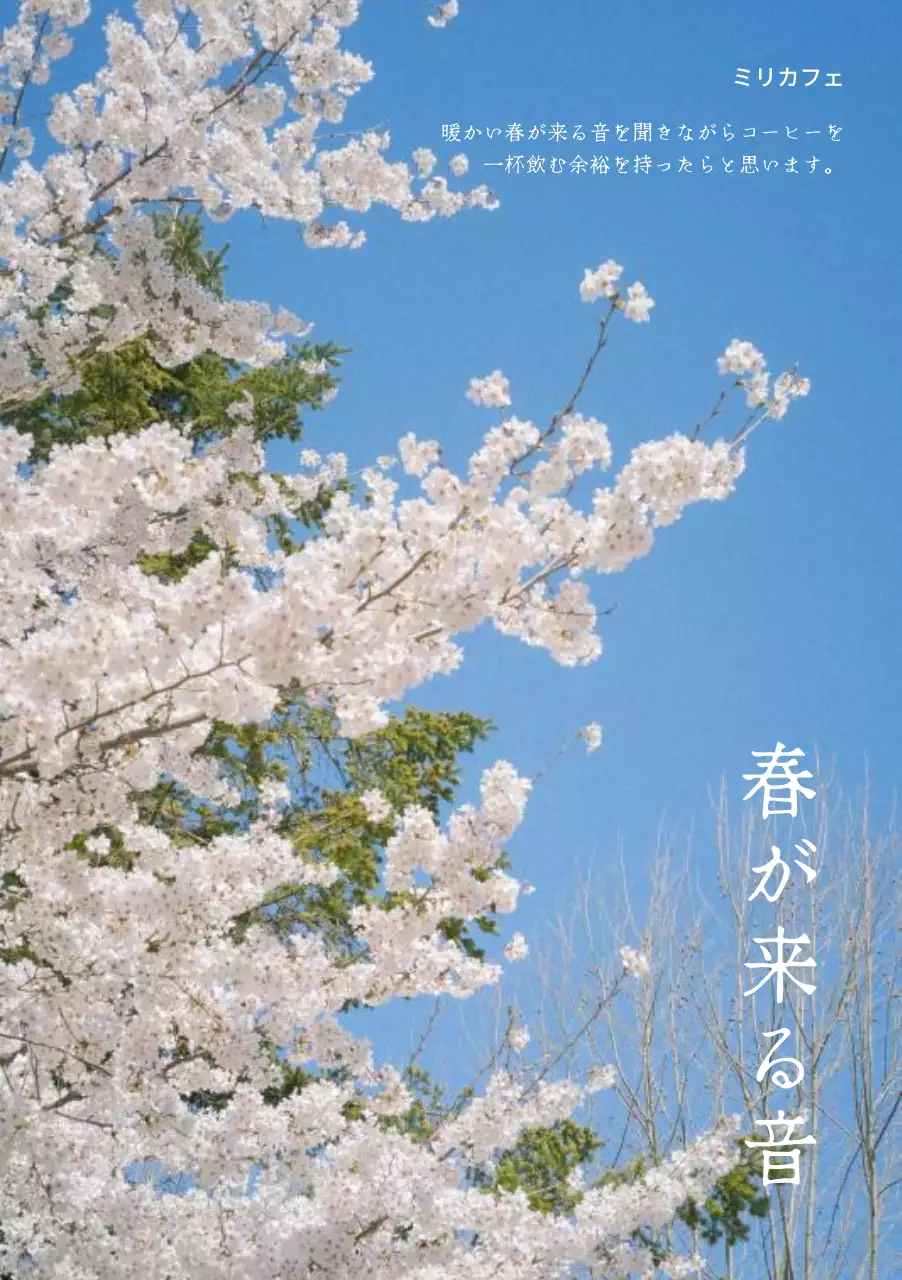 日本情緒あふれる桜の春のコンセプトデザイン