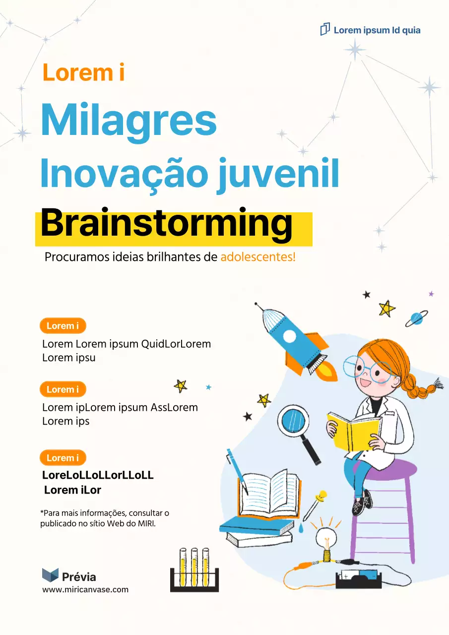 Webposter de invenções ilustradas