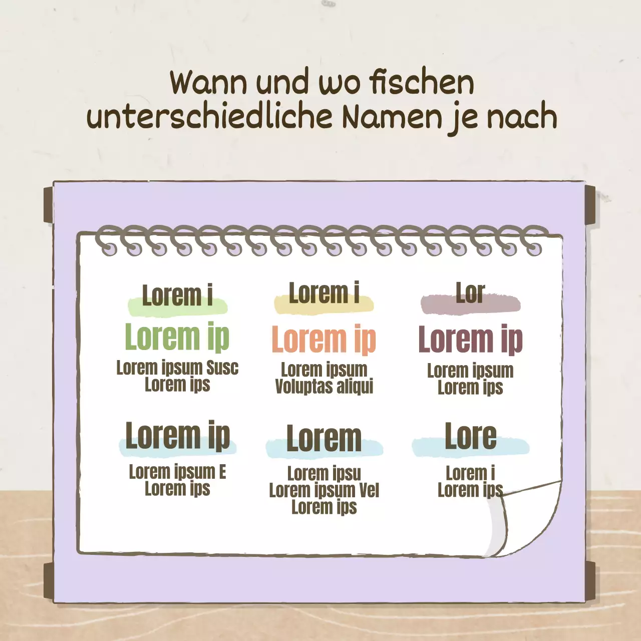 Ein altmodisches, traditionelles Konzept in Braun und Apricot
