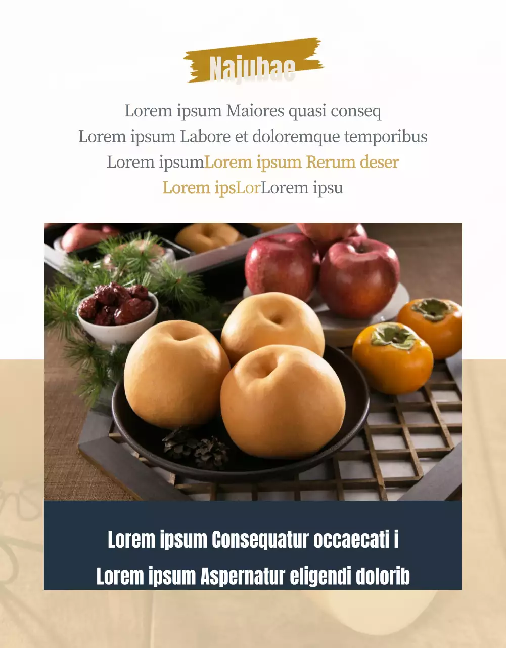 Pagina di vendita della frutta con texture tradizionale in carta