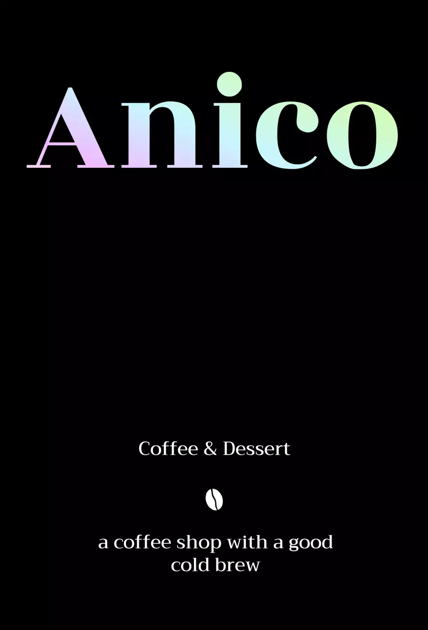 黒とグラデーションのシンプルモダンカフェ