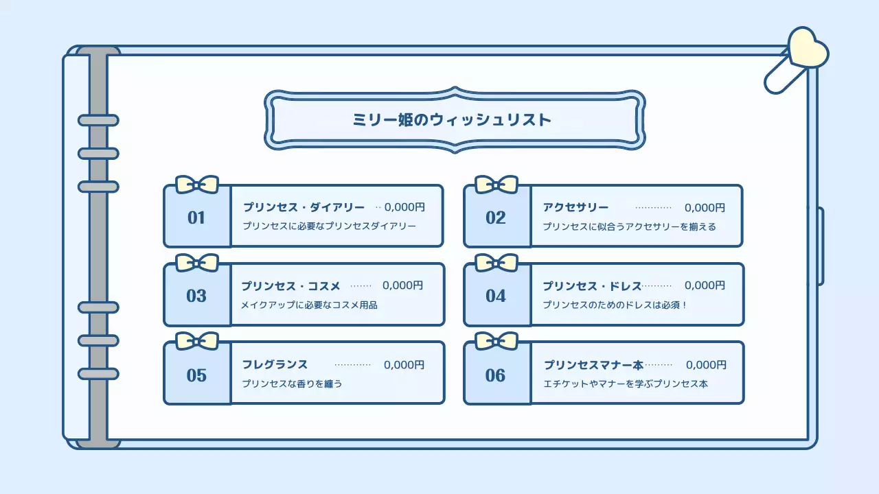 青 かわいい 日記 ノート プレゼンテーション