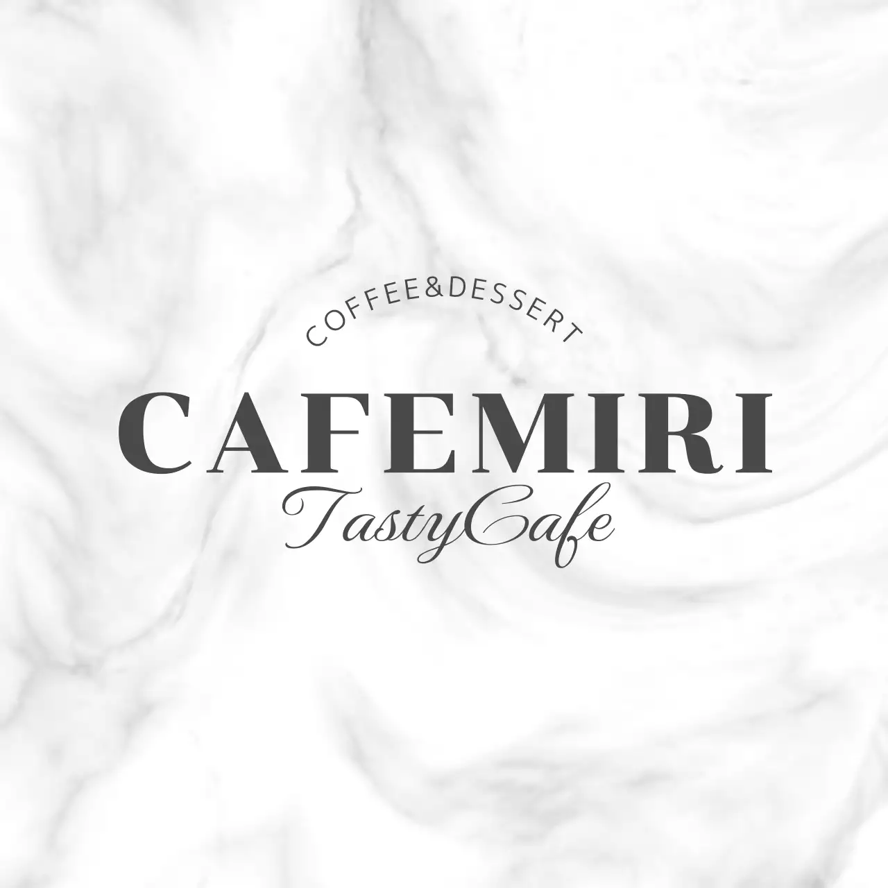 白黒 モダン カフェ ロゴ ファンシーバナー