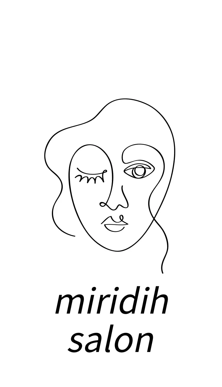 白黒 シンプル サロン チラシ 名刺