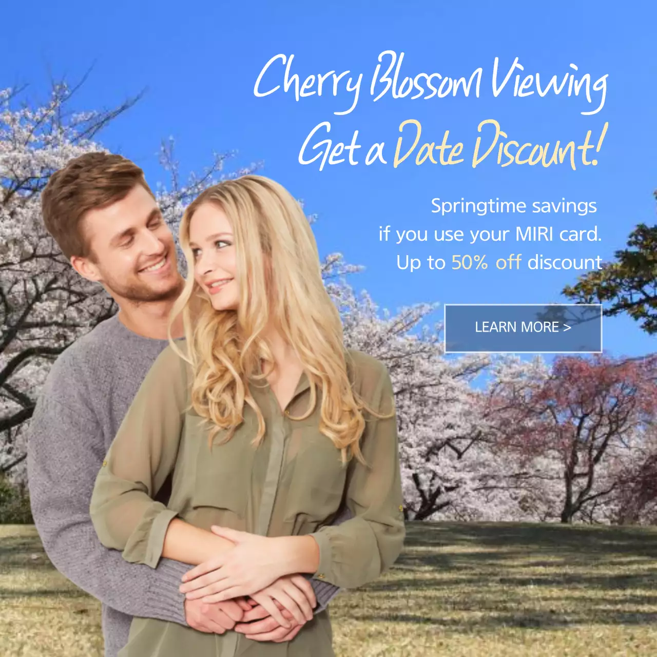 Blue Modern Date Promotion Instagram Post