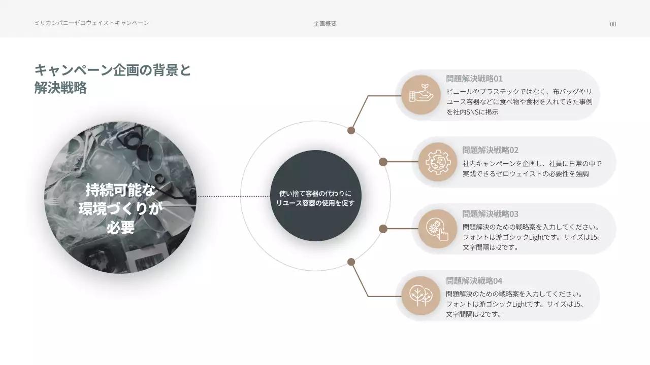 青 シンプル キャンペーン 企画書 プレゼンテーション