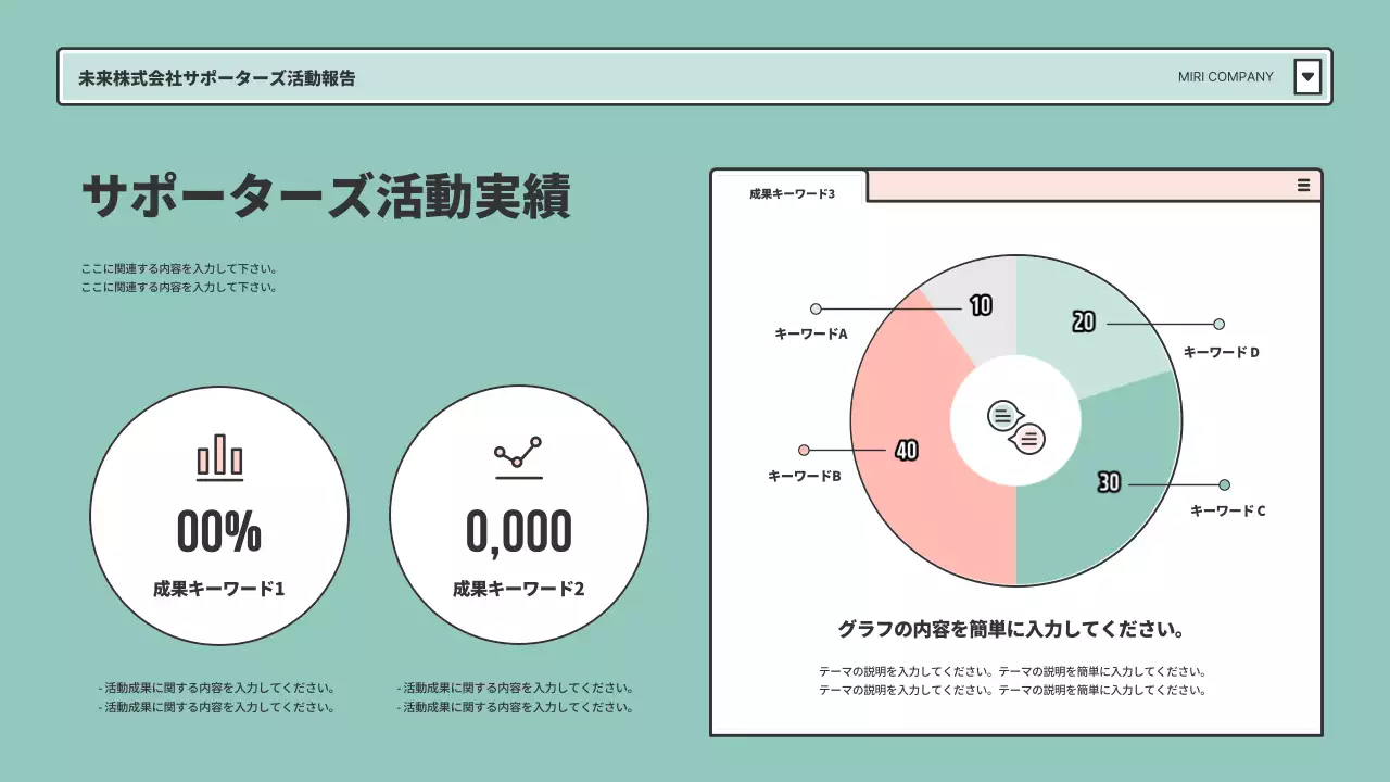 ミント シンプル 会社資料 プレゼンテーション