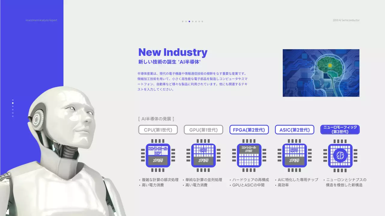 青 モダン テクノロジー 報告書 プレゼンテーション