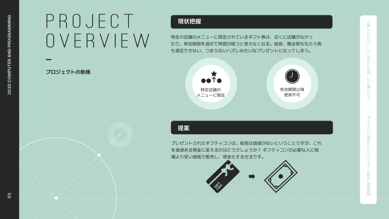 黒 モダン コンピュータ 企画書 プレゼンテーション