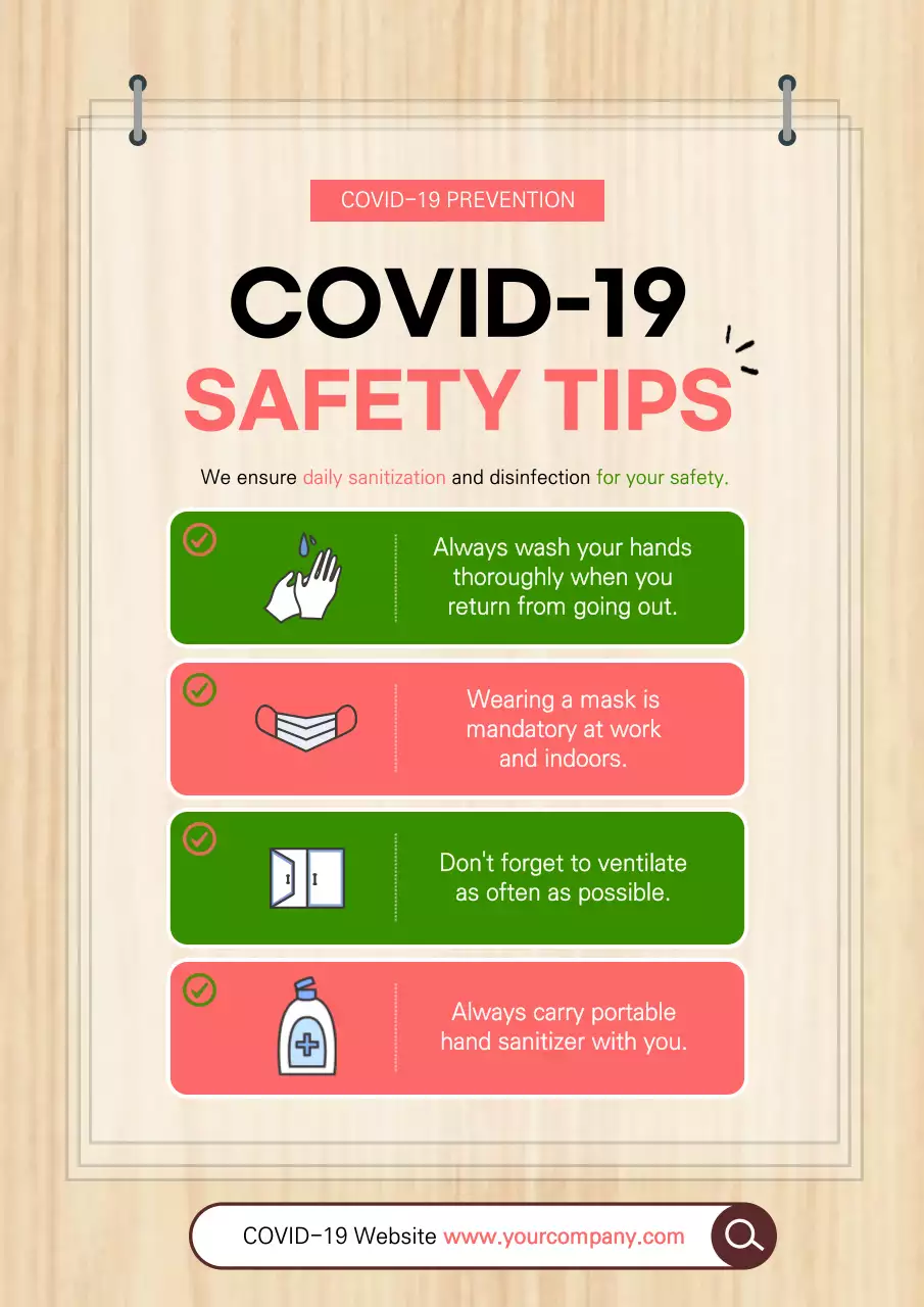 Beige Modern Safety Guideline Poster