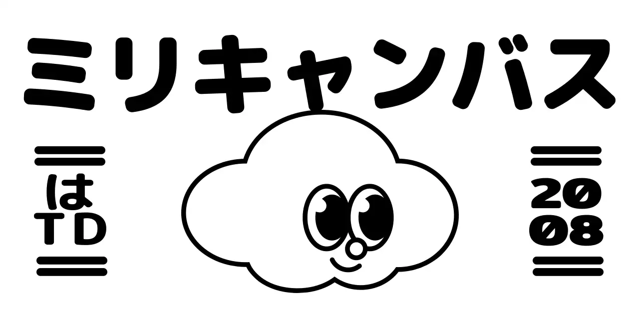 キュートでヒップなカップケーキのキャラクターとテキストを組み合わせたロゴスタイル カフェの宣伝やグッズ用