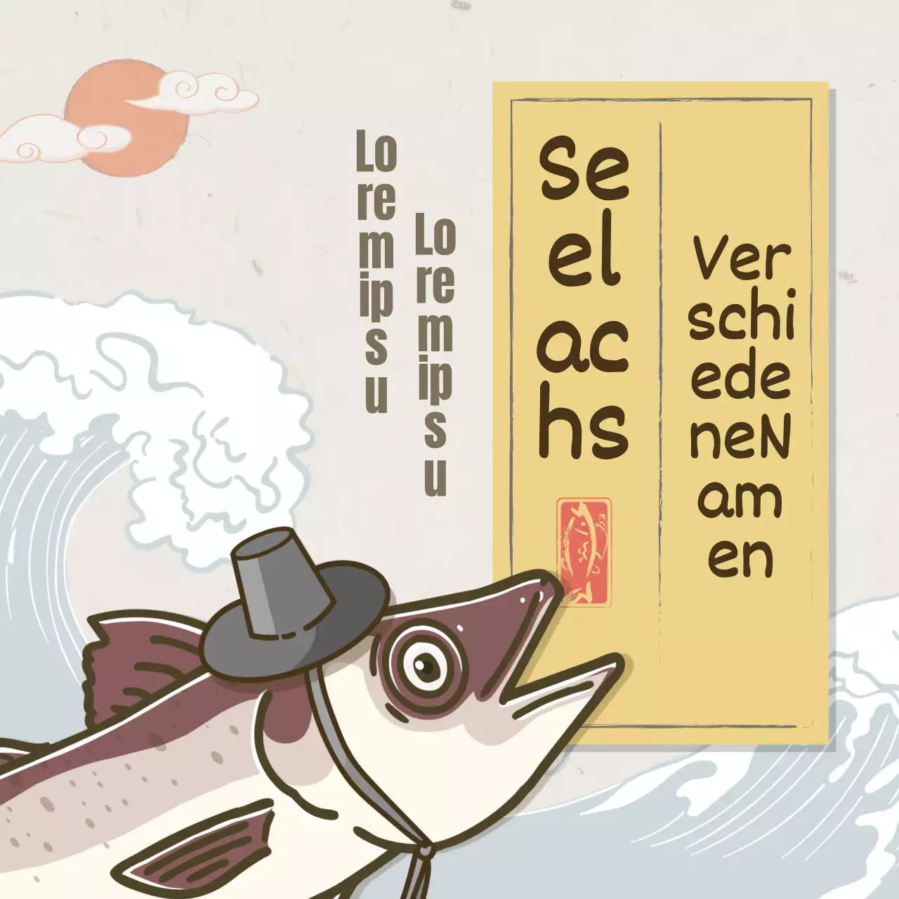 Ein altmodisches, traditionelles Konzept in Braun und Apricot