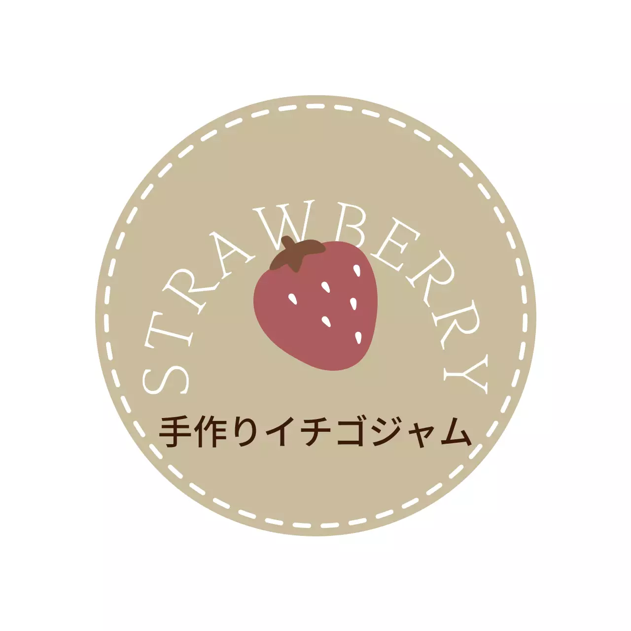 ベージュブラウンの感性豊かなスタイルのカフェラベル