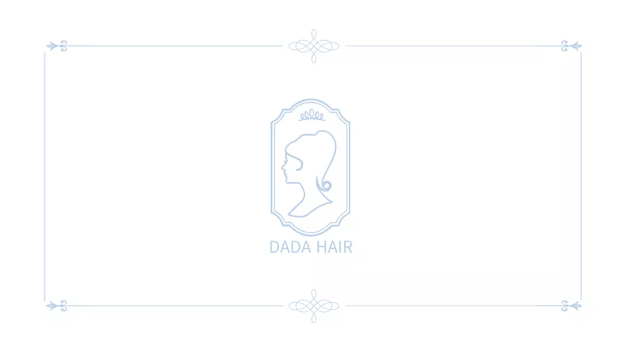 白 シンプル ヘアデザイン 名刺