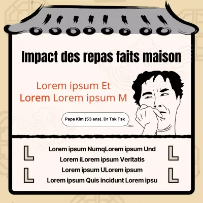 Une sensibilité de film de série B avec des toits de tuiles bleu marine et des illustrations amusantes pour garder les choses intéressantes.