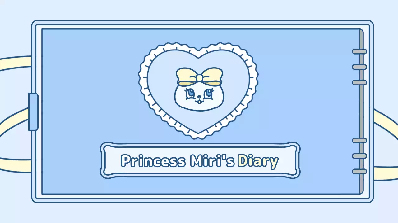 青 かわいい 日記 ノート プレゼンテーション