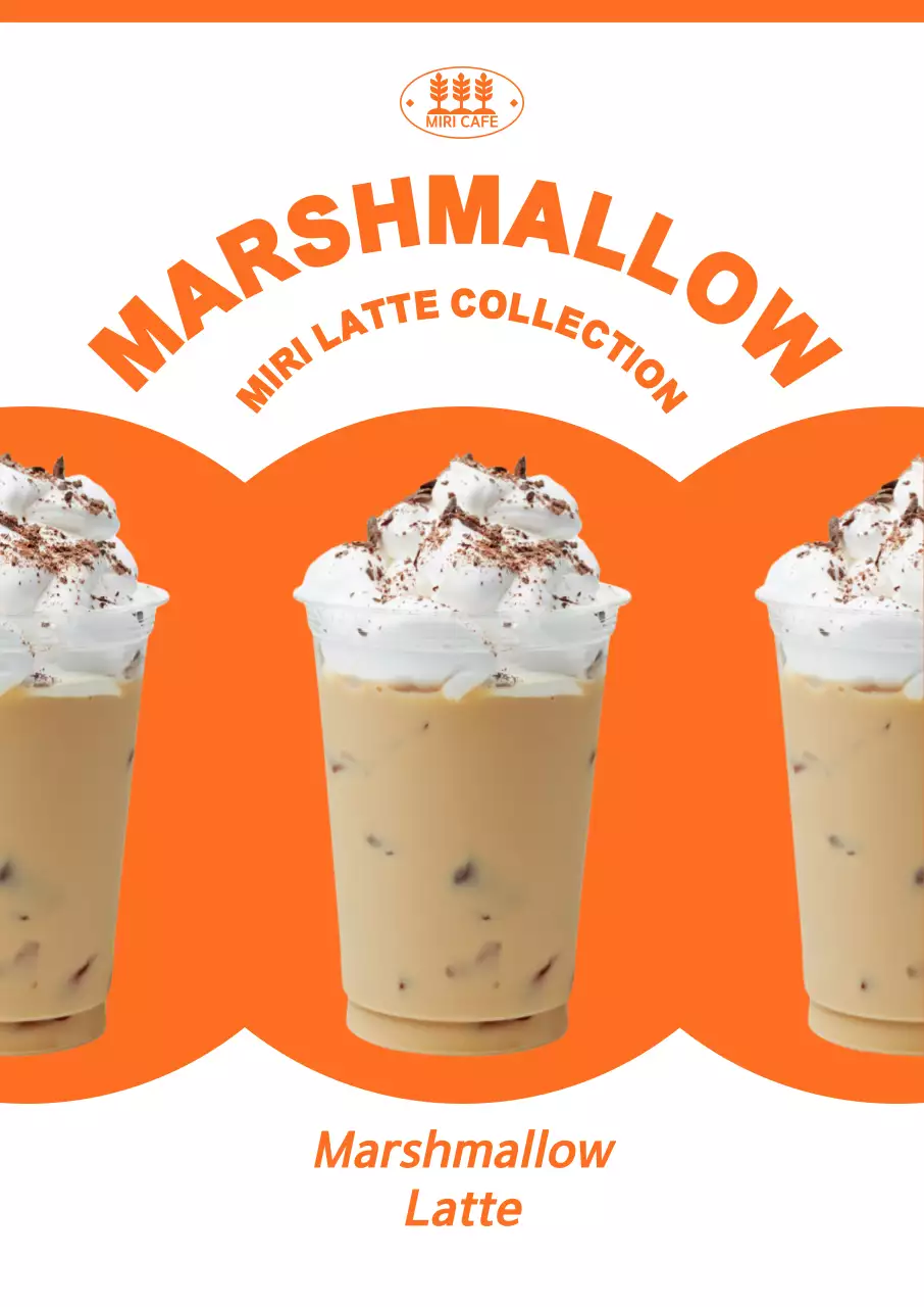 オレンジ色の鮮やかなコンセプトの秋の新メニューのプロモーション