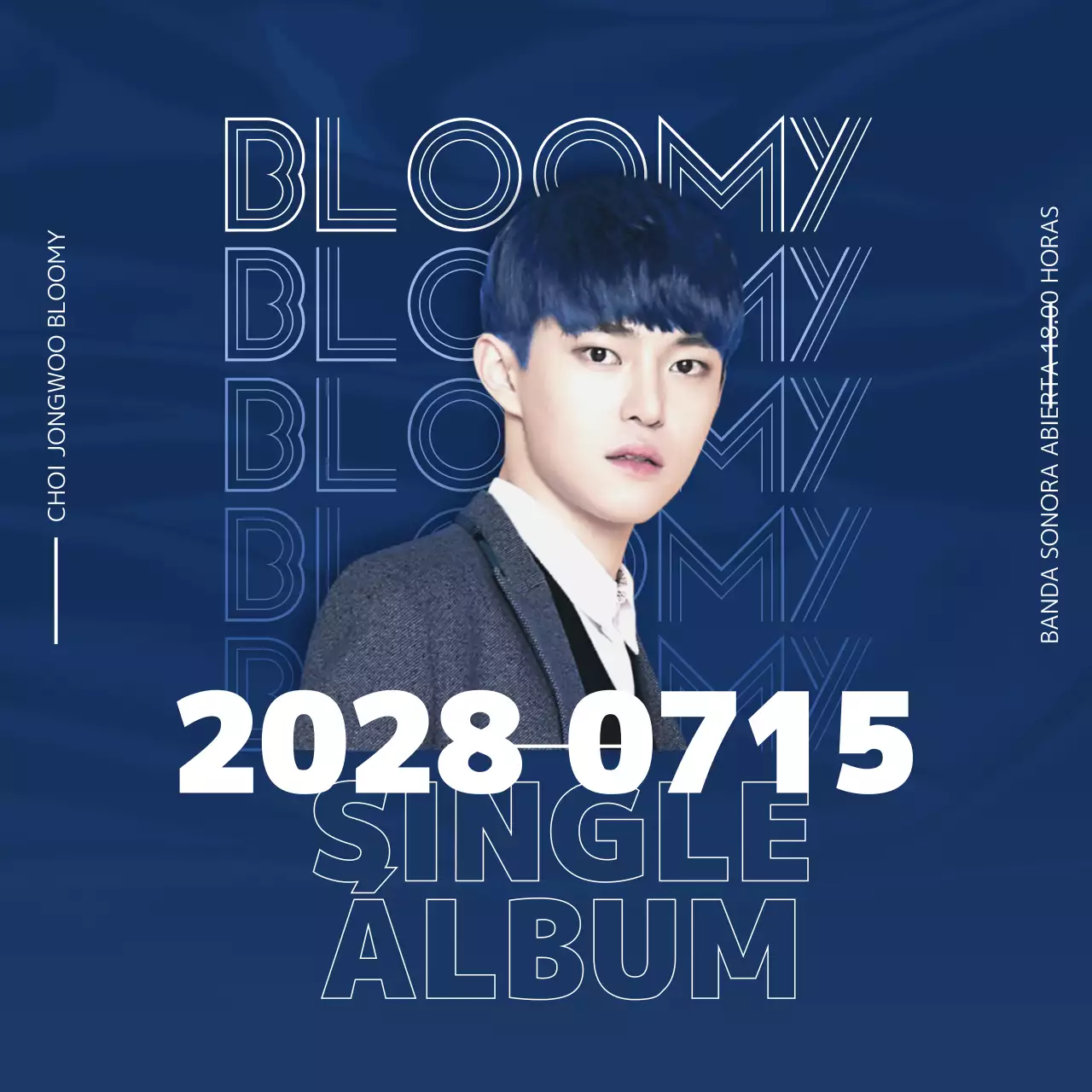 Navy Simple Typography Concept Idol Album Promotion Theme