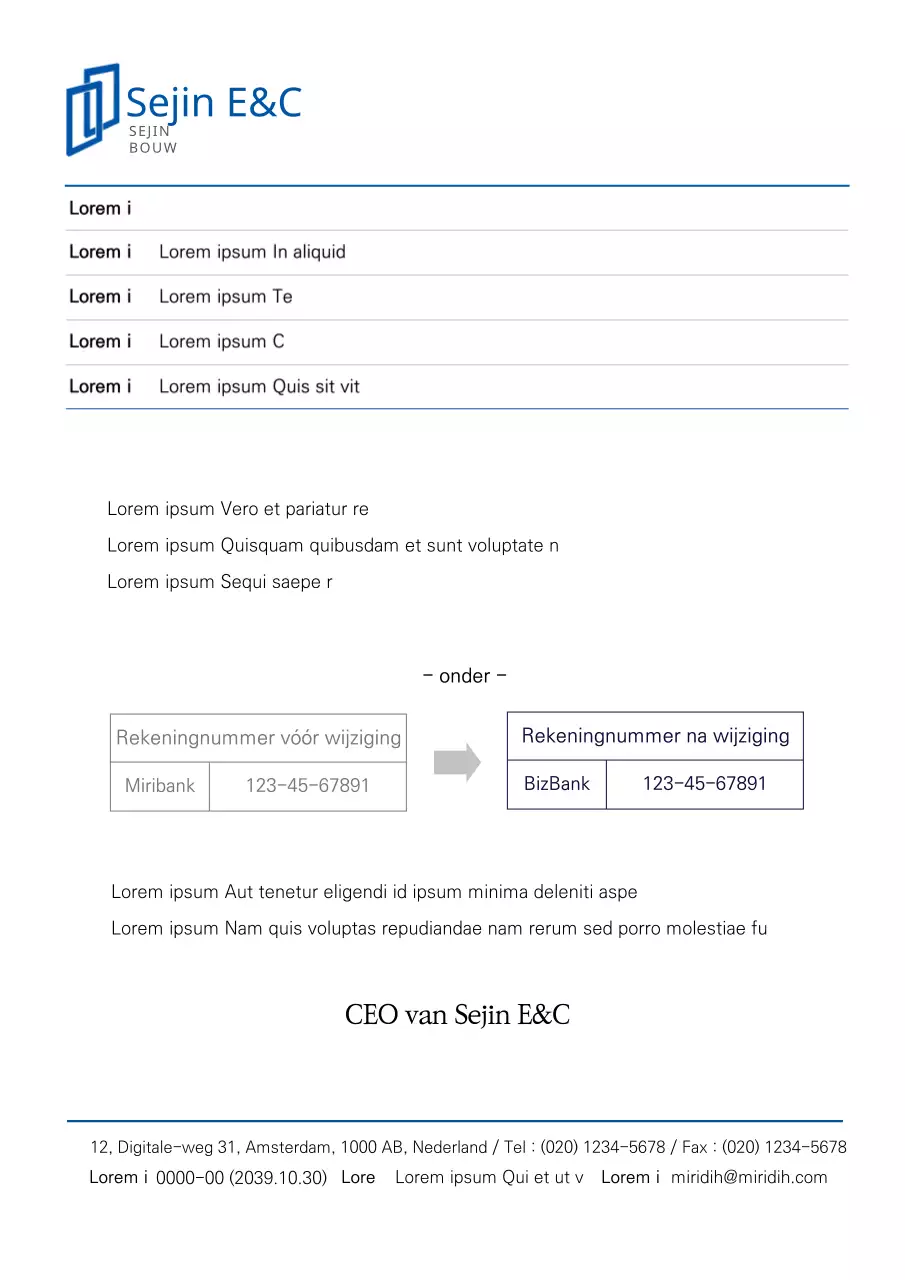 eenvoudige bedrijfsbrief bedrijfsbrief zakelijke samenwerking zakelijk document sjabloon