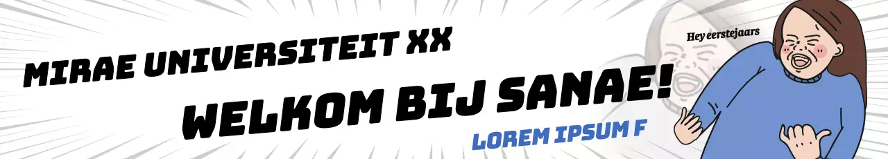 Zwart-wit welkomstconcept in meme-stijl