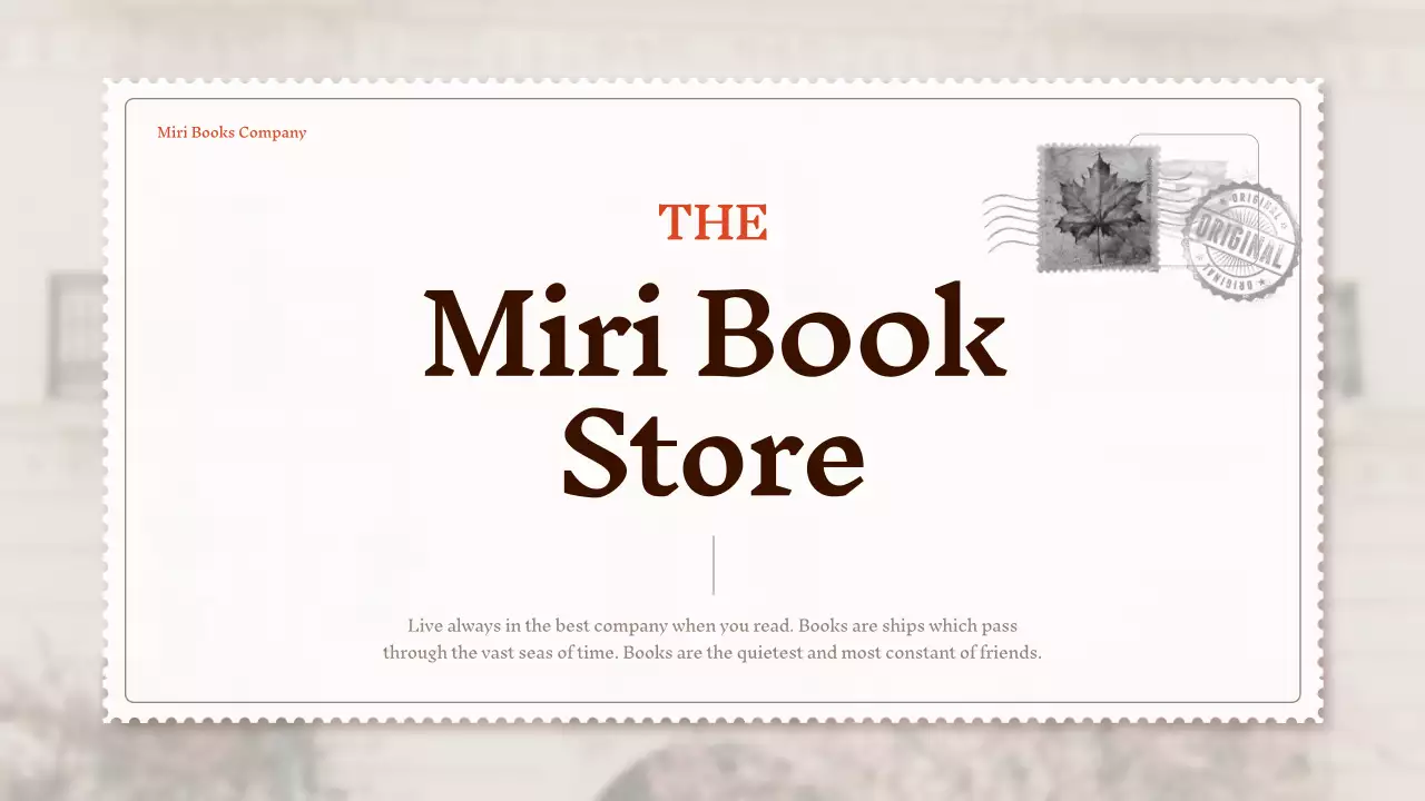 ベージュ クラシック 書店 プレゼンテーション