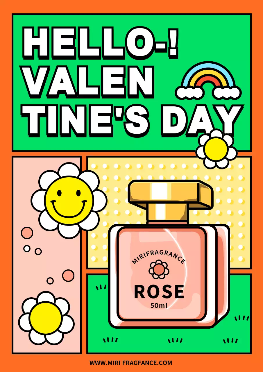 オレンジ ポップ バレンタイン 広告 ポスター