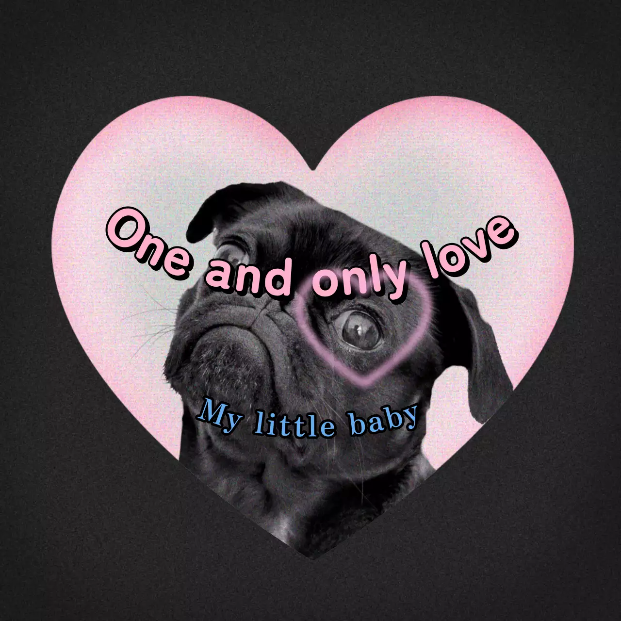 カラフル かわいい ペット ポスター SNS投稿 正方形