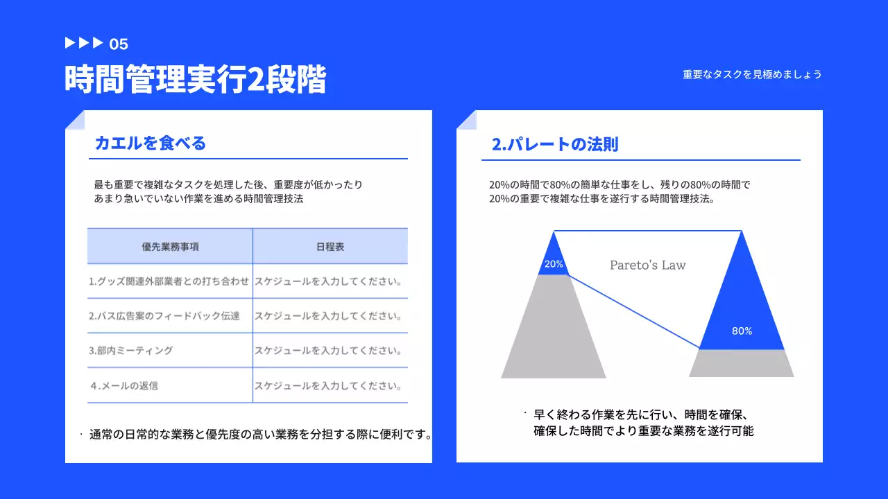 青 シンプル ビジネス プレゼンテーション