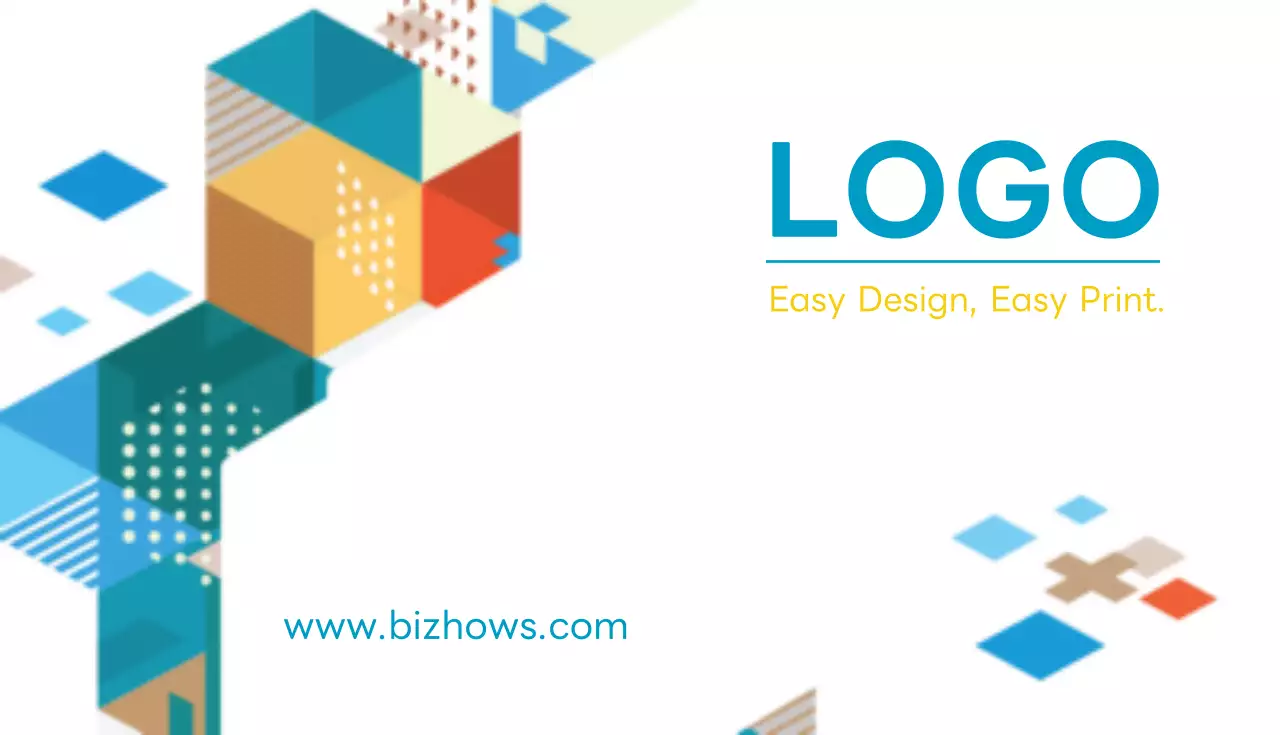 カラフル モダン ビジネス 名刺