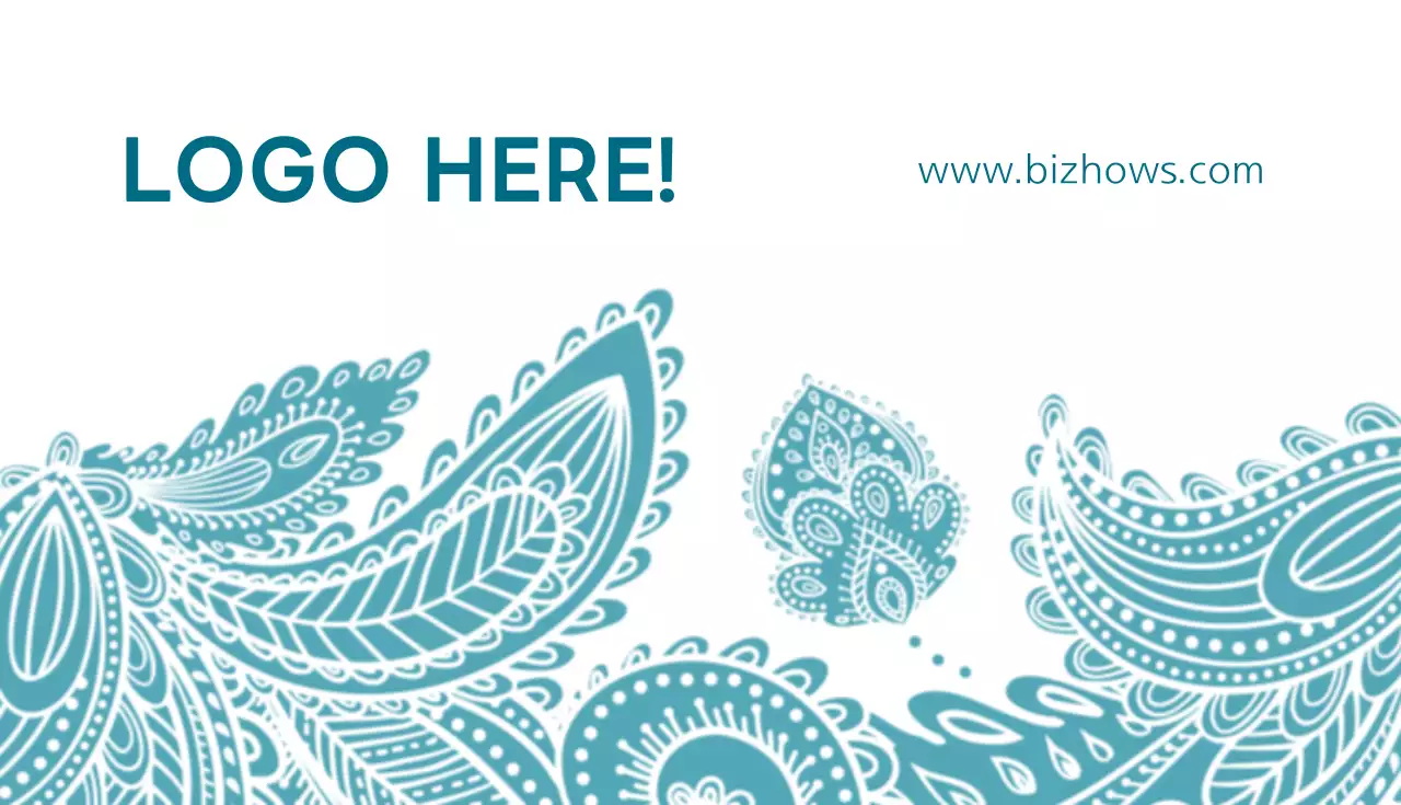 青 洗練された ビジネス 名刺