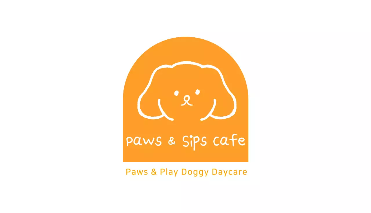 Cartão de visita Orange Simple Dog Cafe