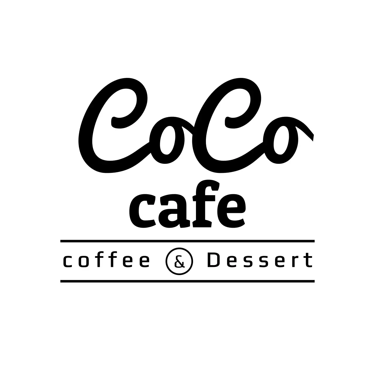 黒と白のシンプルなスタイルのカフェ用