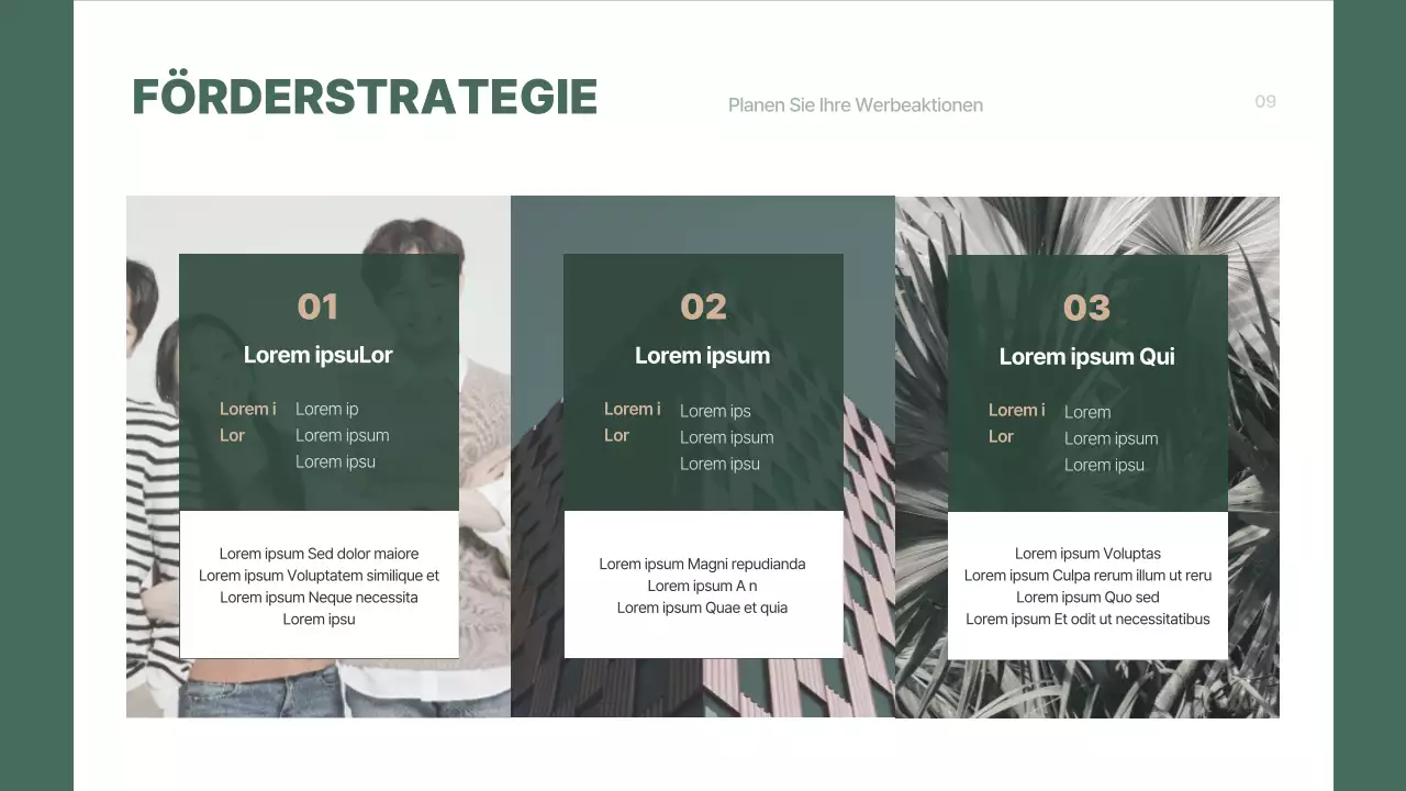 Präsentation eines grün gefärbten, naturnahen veganen Kosmetikproduktpitches