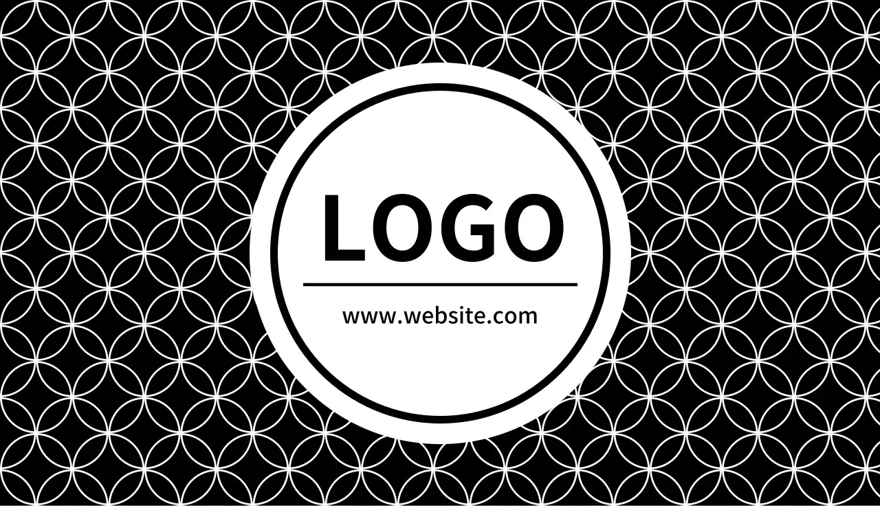 白黒 モダン ビジネス 名刺