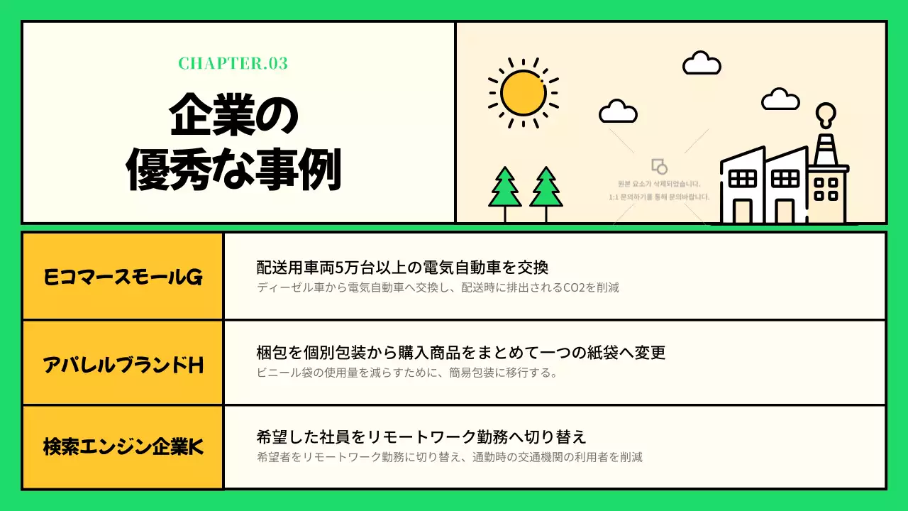 緑 シンプル 環境 プレゼンテーション