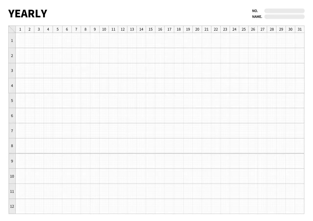 グレー シンプル スケジュール 計画書 ポスター