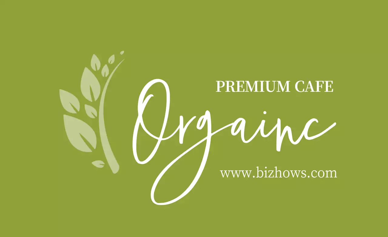 緑 シンプル カフェ ロゴ ファンシーバナー