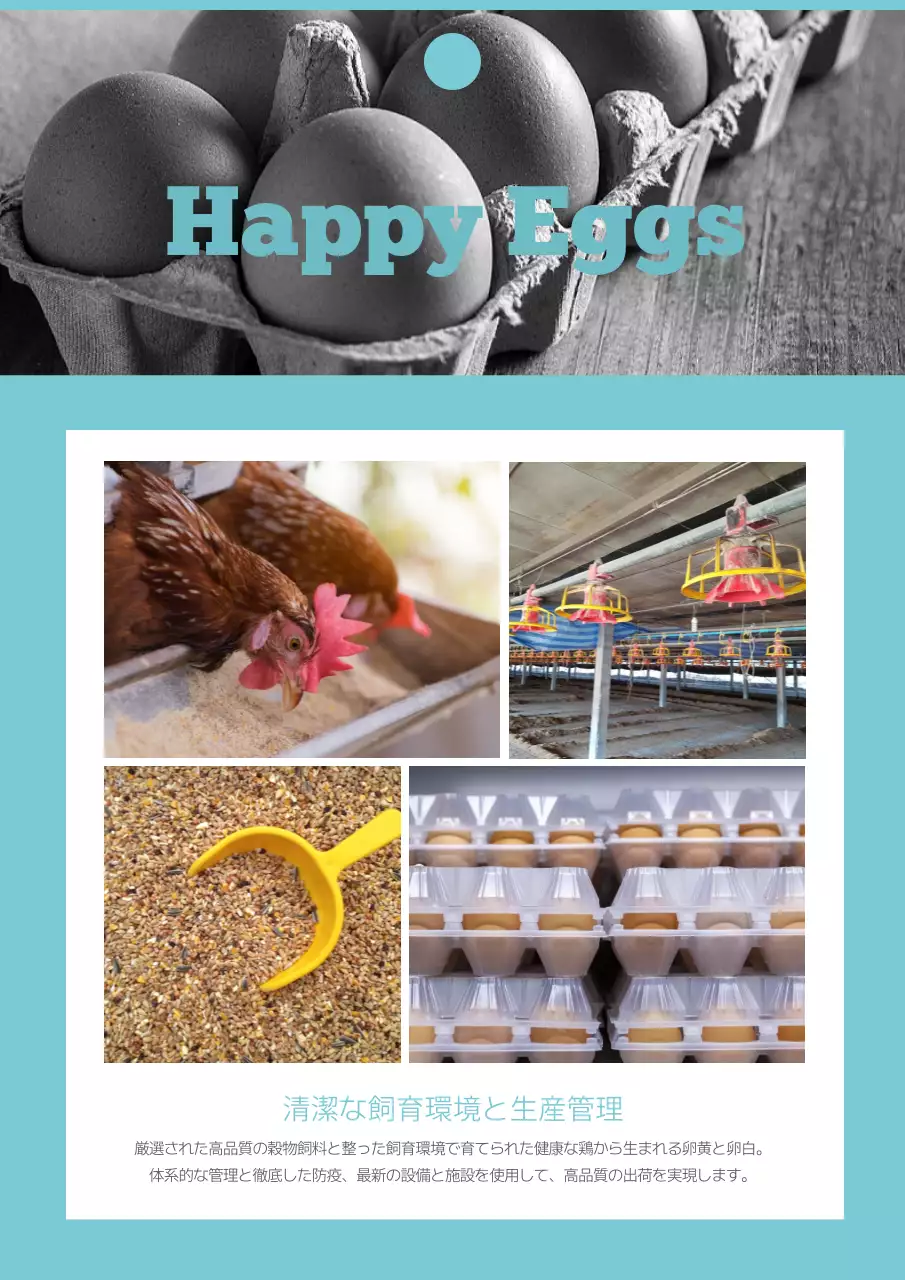 水色 シンプル 食品 ポスター 詳細ページ