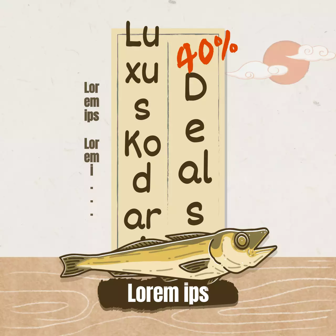 Ein altmodisches, traditionelles Konzept in Braun und Apricot