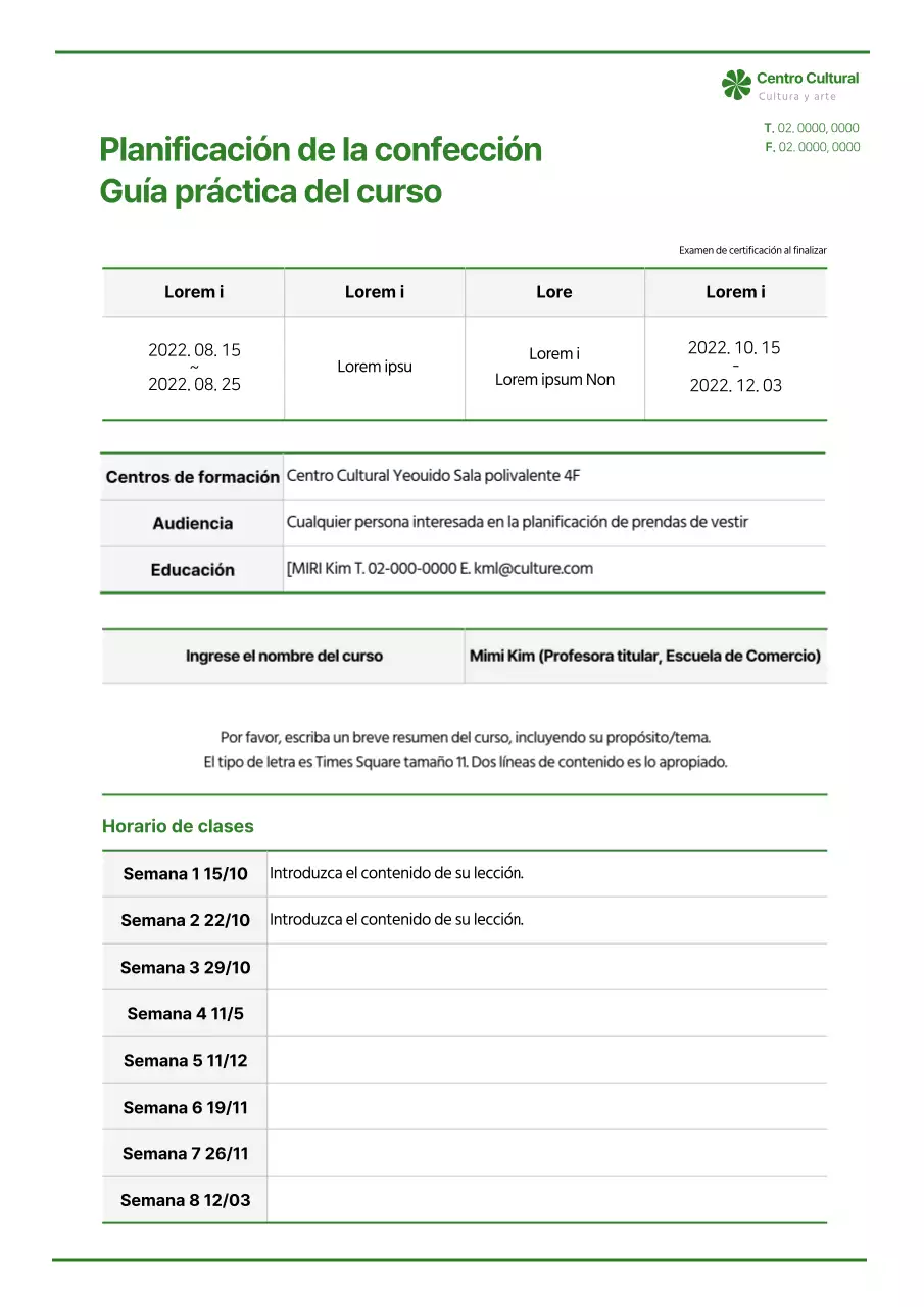 Guía del curso ecológico, sencillo y práctico
