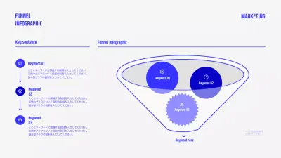 青 シンプル マーケティング 資料 インフォグラフィック