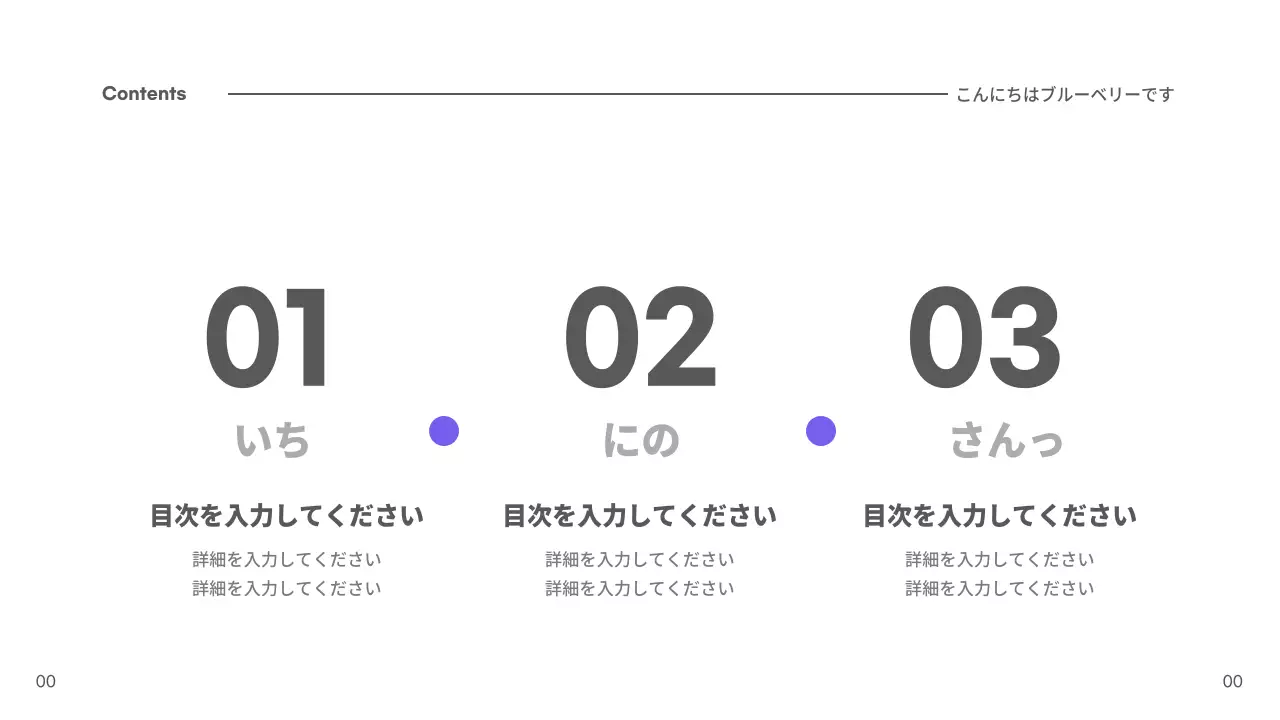 青 シンプル プラン プレゼンテーション
