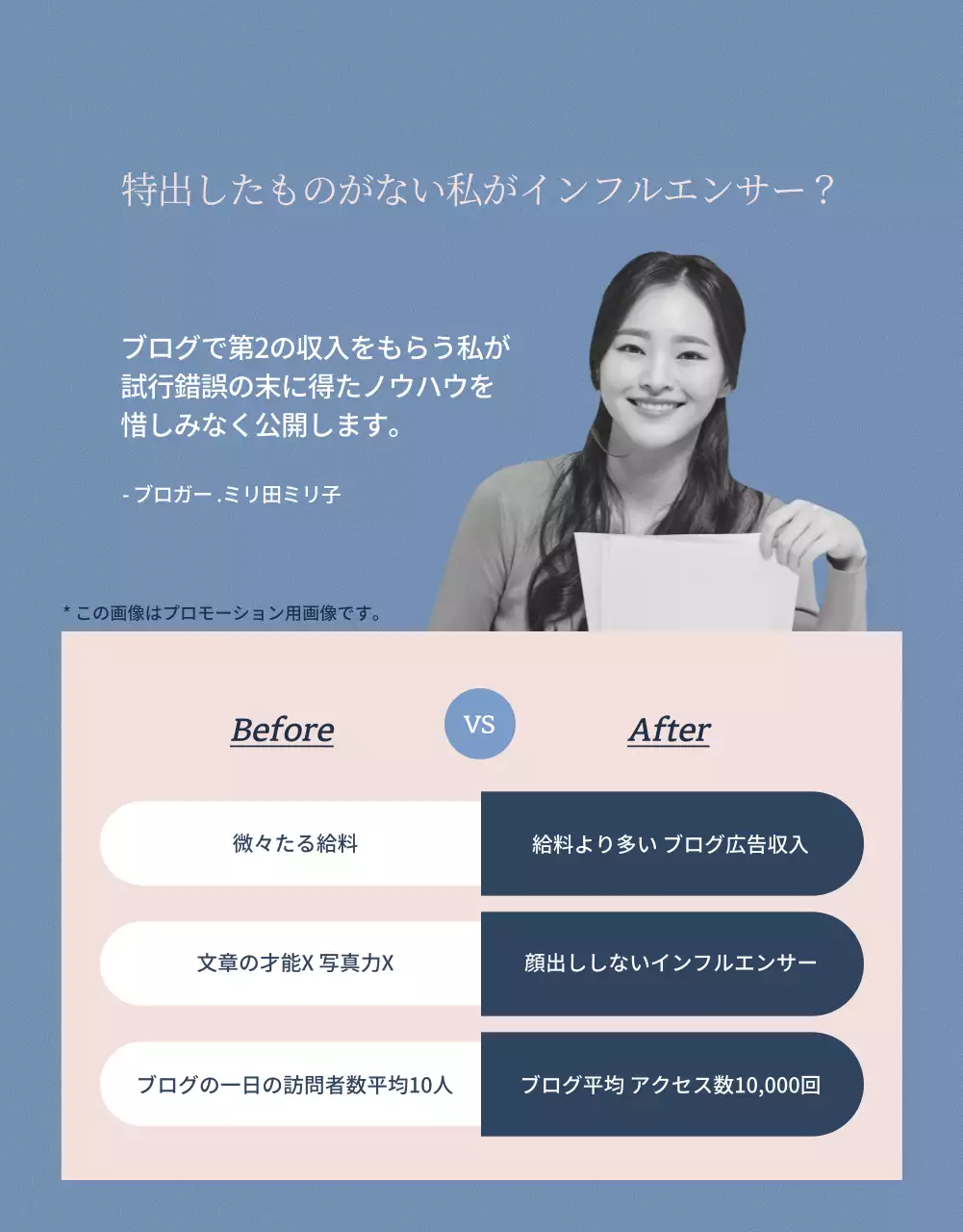 青 シンプル ブログ パンフレット 詳細ページ