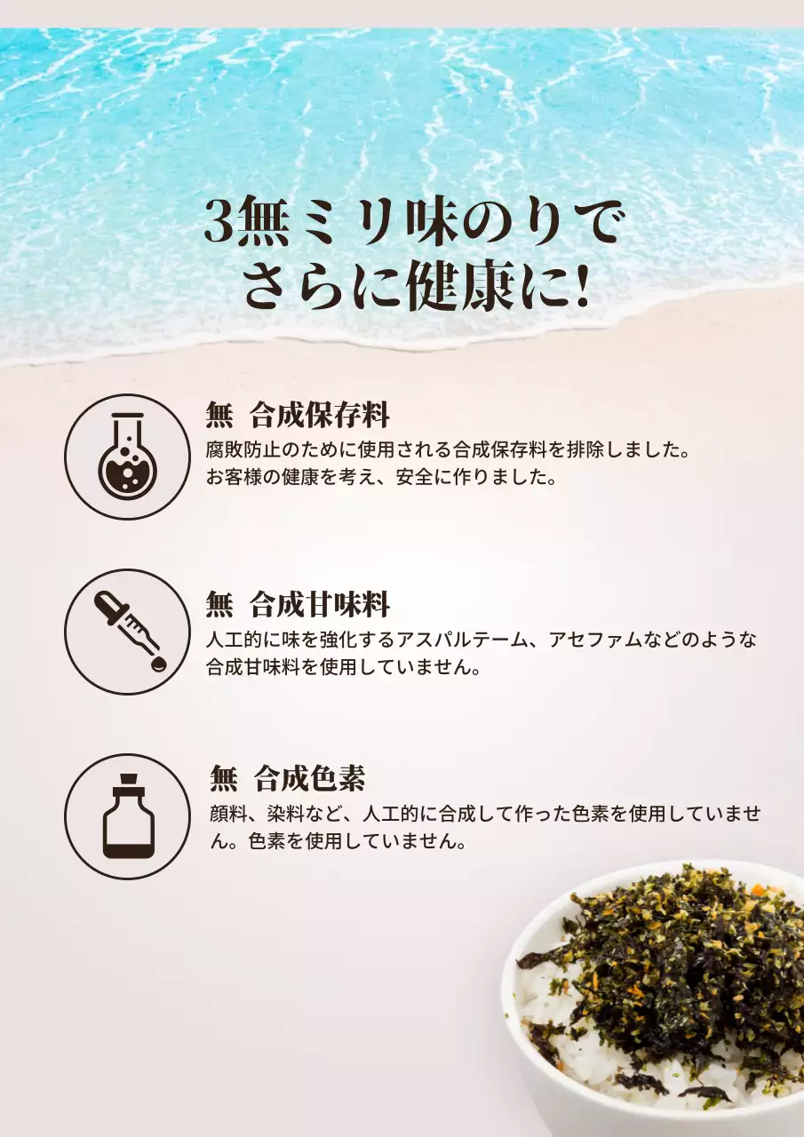 白 シンプル 食品 ポスター 詳細ページ