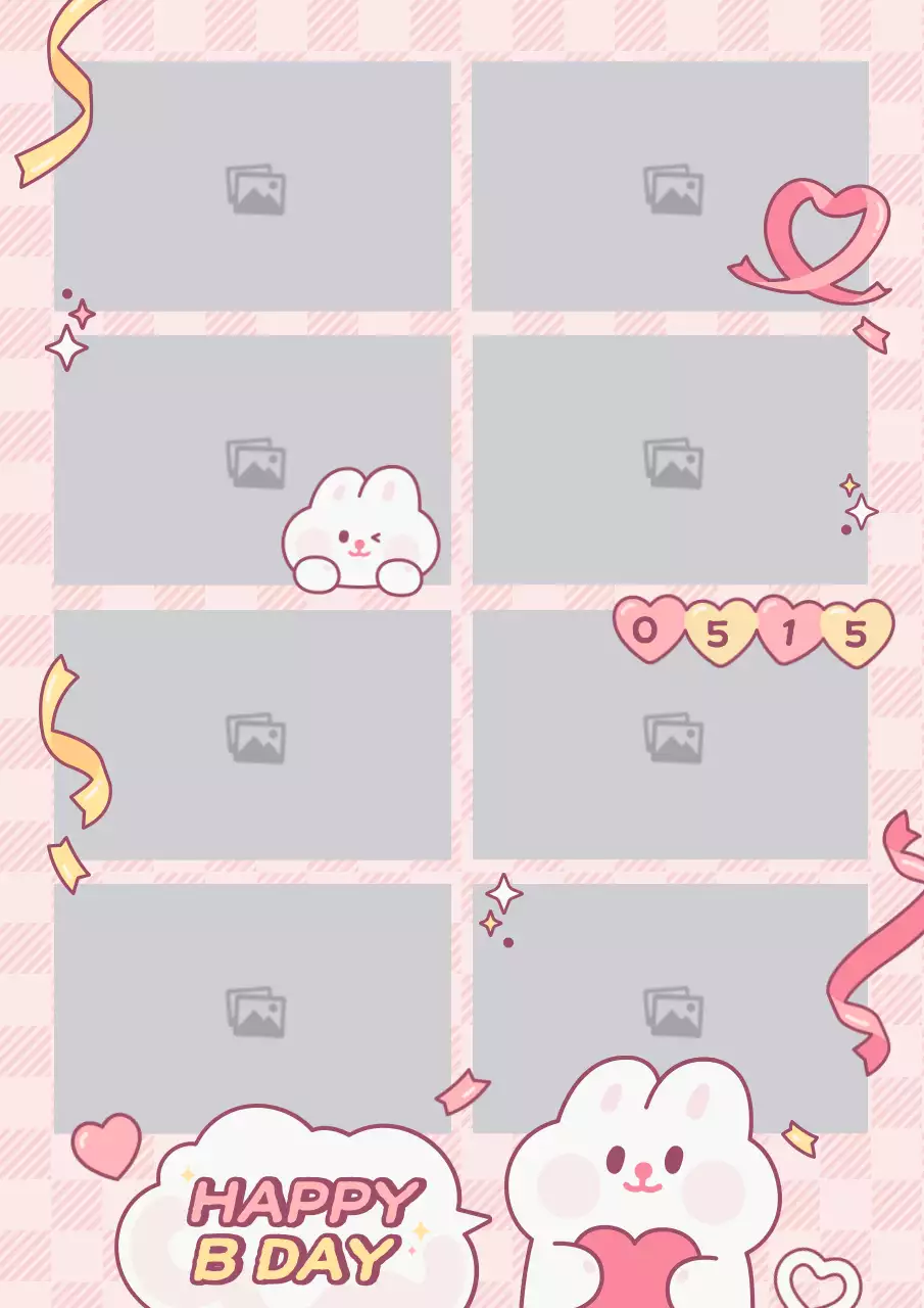 ピンク かわいい 誕生日 カード ポスター