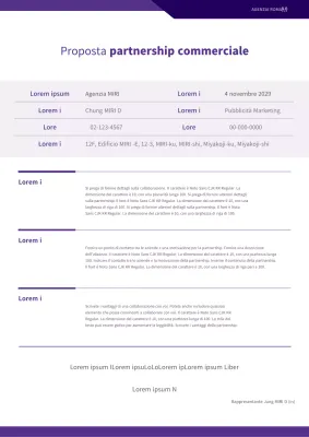 Proposta di affiliazione con un semplice concetto di file in viola