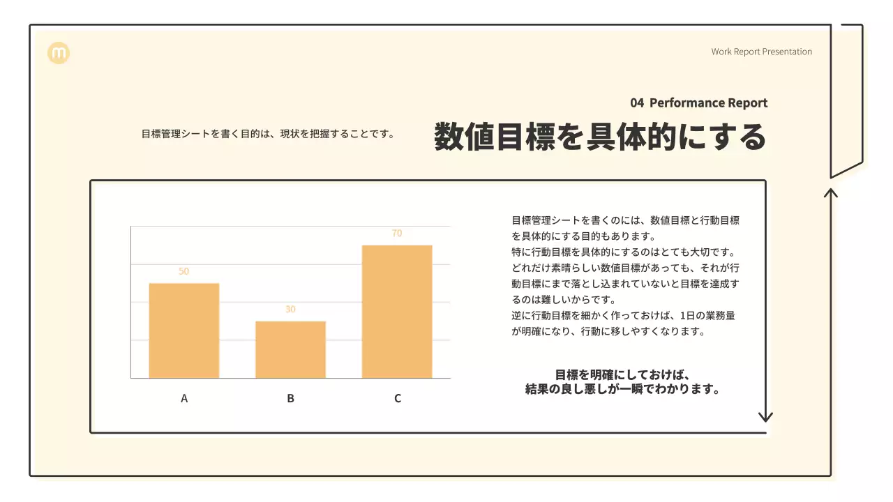 ベージュ シンプル マーケティング 報告書 プレゼンテーション