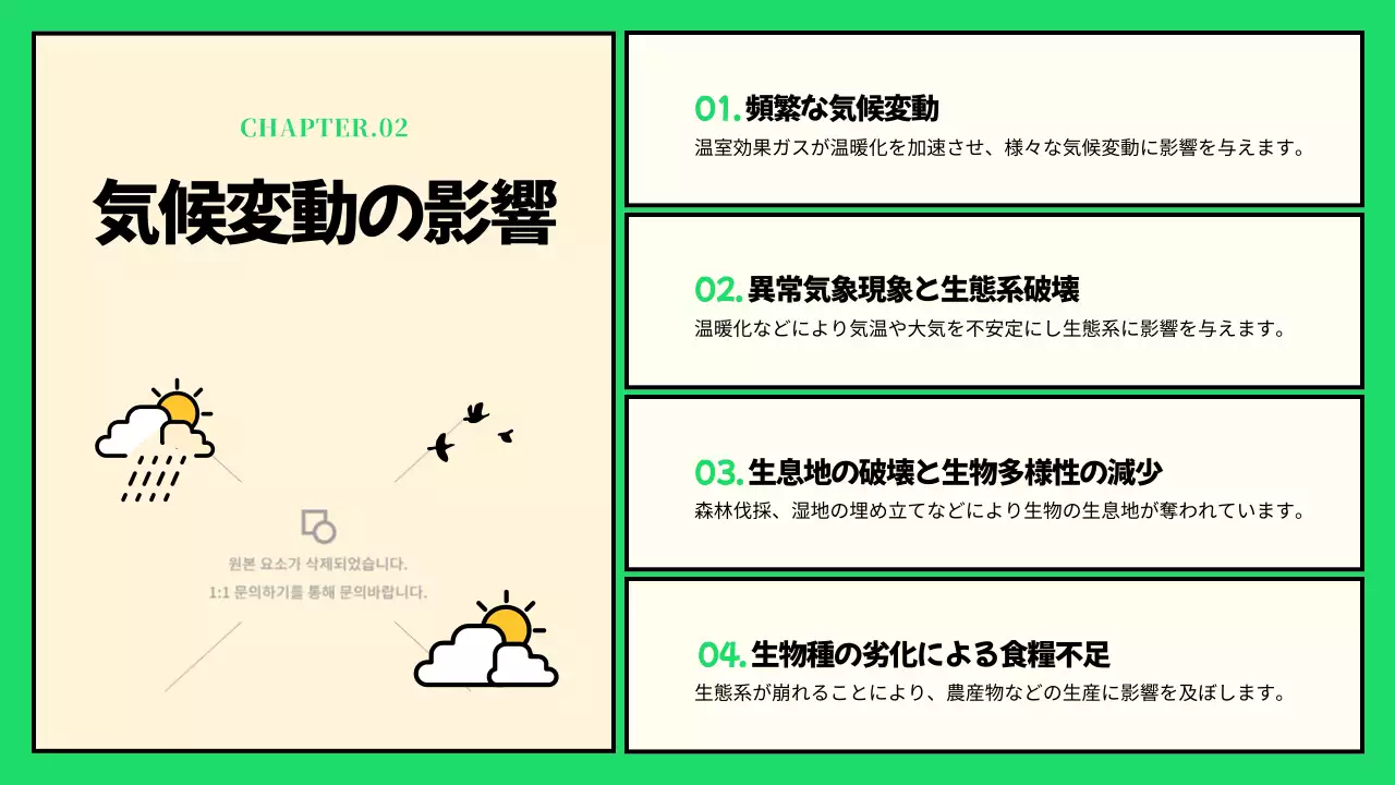 緑 シンプル 環境 プレゼンテーション