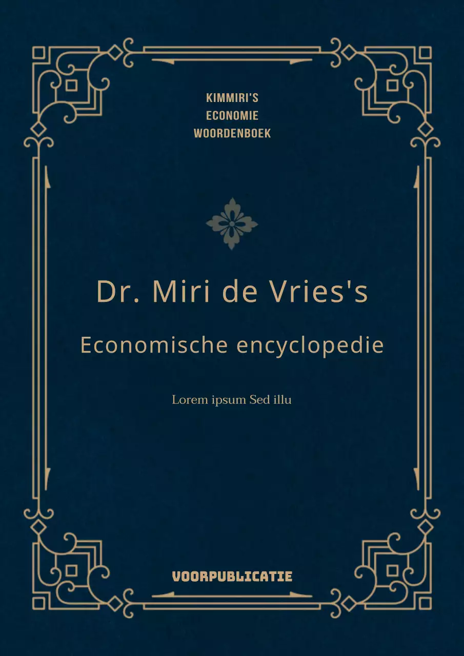 Marineblauw Luxueus economische inhoud